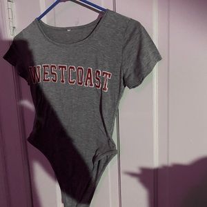 Used Shein Grey WESTCOAST Bodysuit